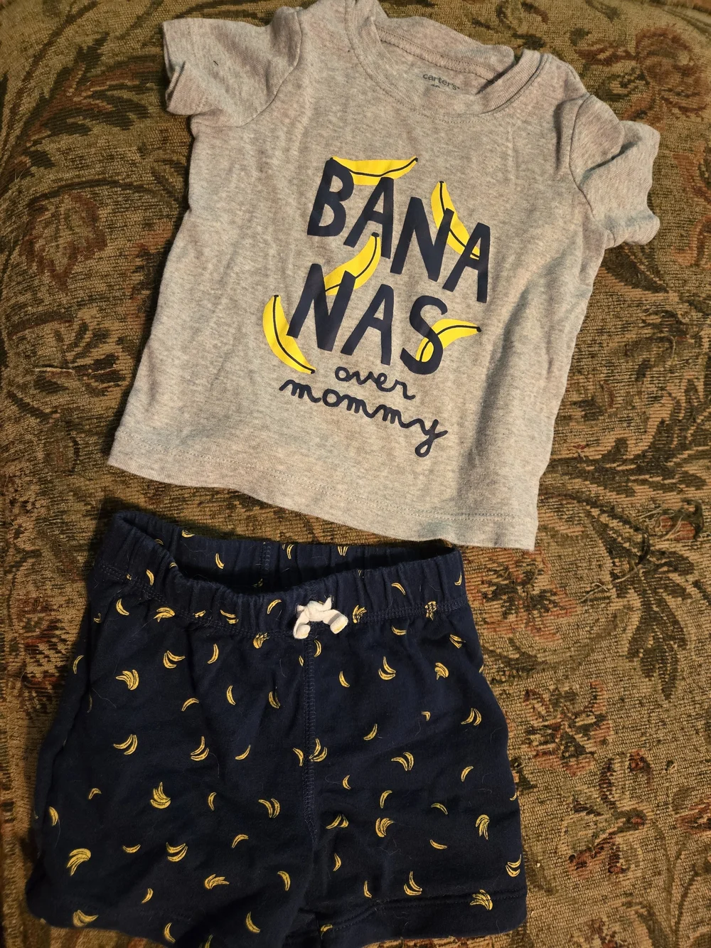 Carter's Navy & Yellow Banana Pajama Set